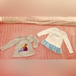 【sold】Carter's and Disney Frozen Girl's Pullover Set (3T, Ivory/Blue/Snowflake)